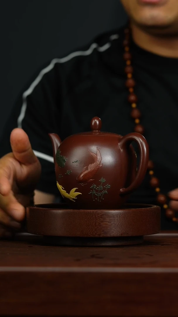 茶壶紫砂A8美人肩壶{石红