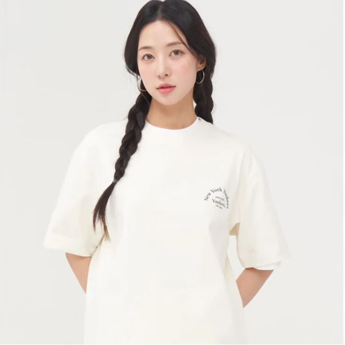 MLB 半袖休闲男女复古上衣运动T恤套头圆领小衫短袖3ATSB4153