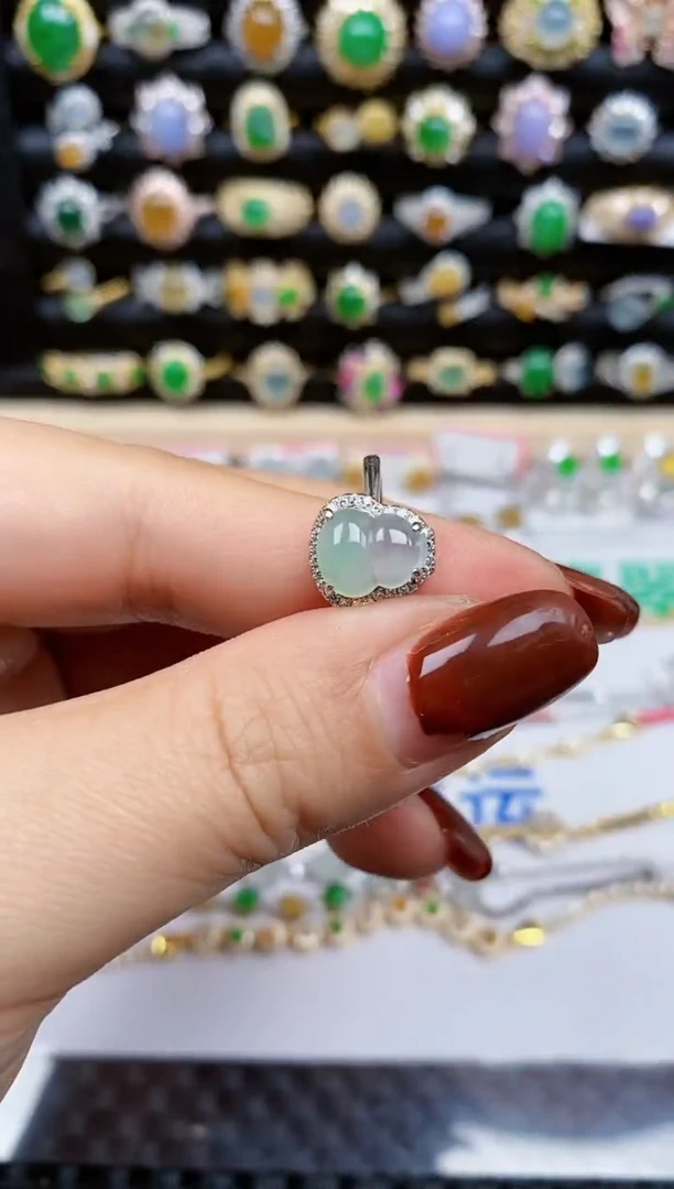 银S925镶嵌戒指翡翠112