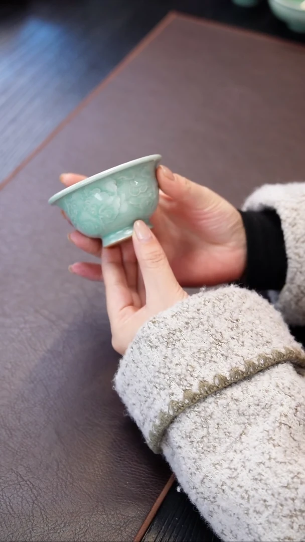 青瓷手工茶器包邮
