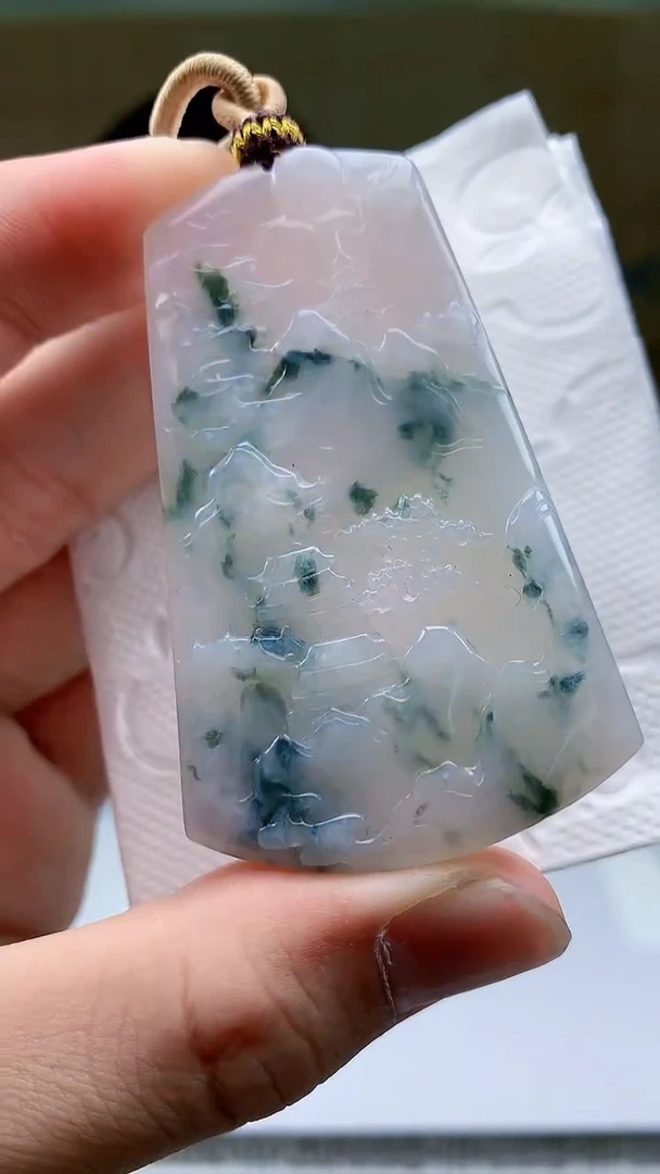 【闪购商品】定制翡翠未镶嵌5152bb-毛货挂件38