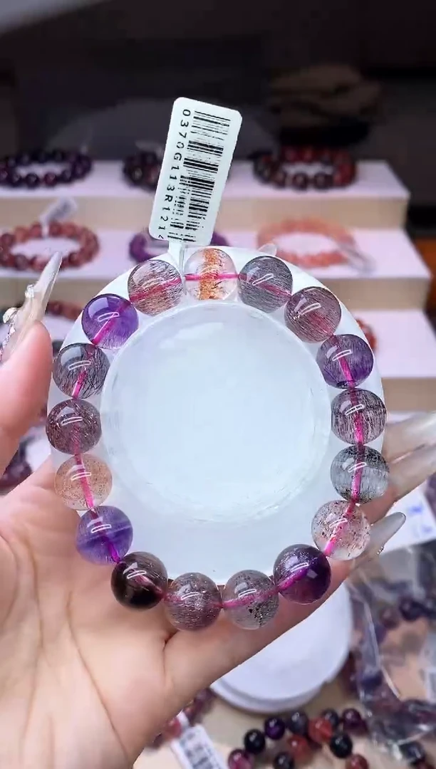 【闪购商品】水晶手链未镶嵌黑加仑超七单圈12m+