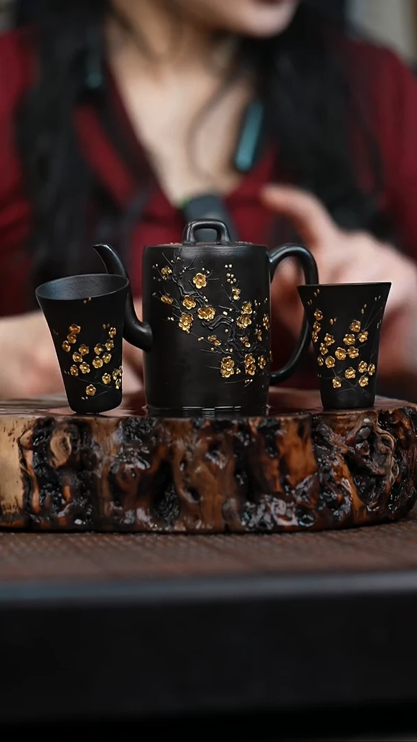 宜兴岁颐传砂原矿全手72+两个杯子