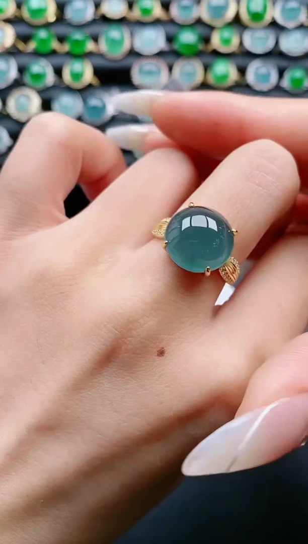 【闪购商品】翡翠戒指银S925镶嵌111111