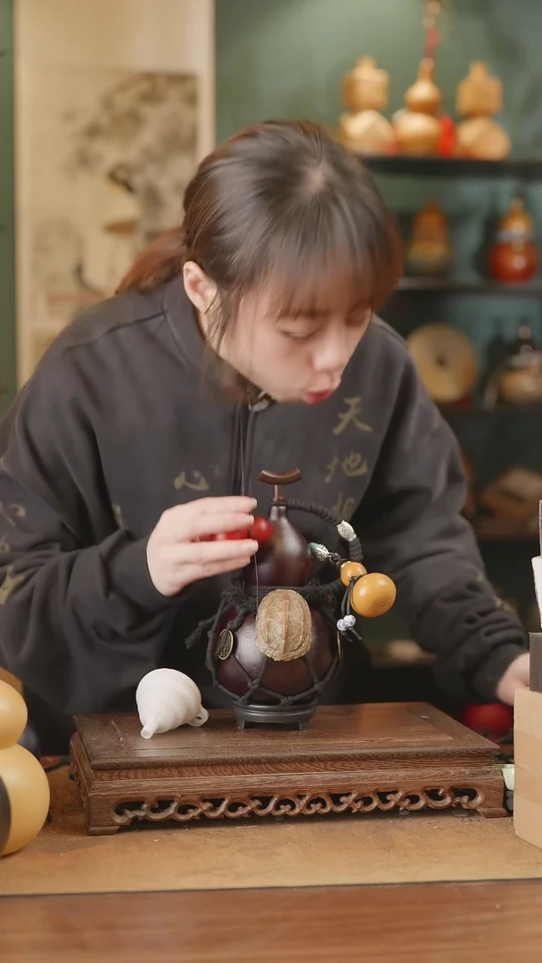 【闪购商品】345号精品天然大漆工艺防渗内胆酒葫芦~