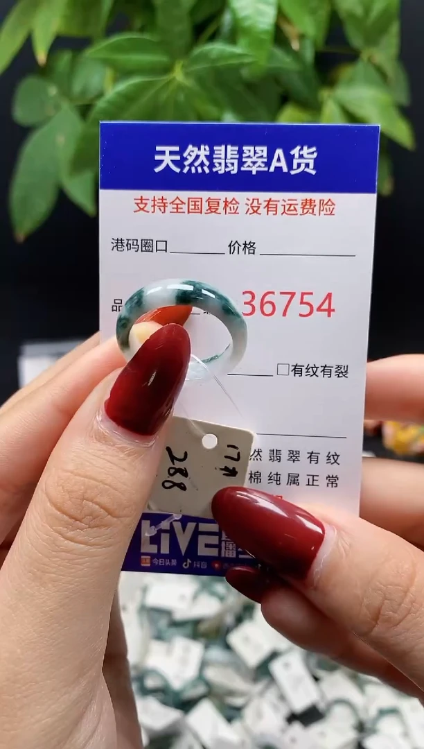 翡翠戒指未镶嵌天然翡翠戒圈6754