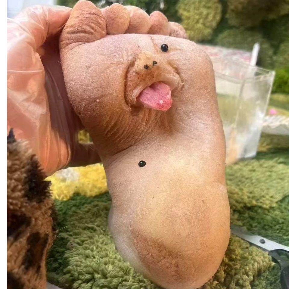 骨头自制纯手绘玉足捏捏 解压捏捏乐软萌可爱捏捏乐