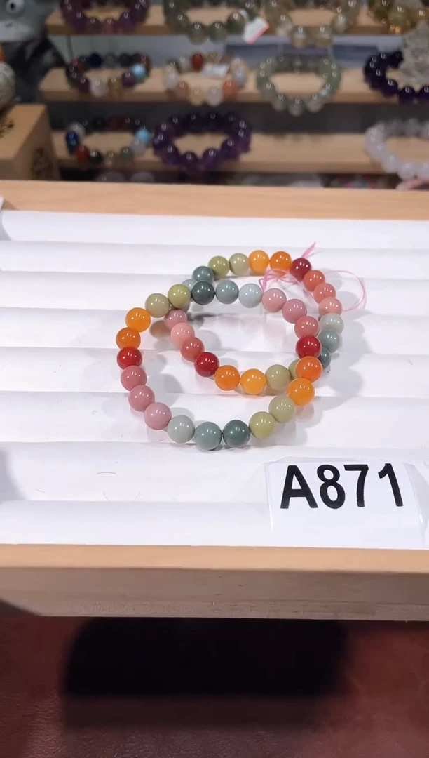 水晶手链未镶嵌A871阿拉善玛瑙手链8多样性发一