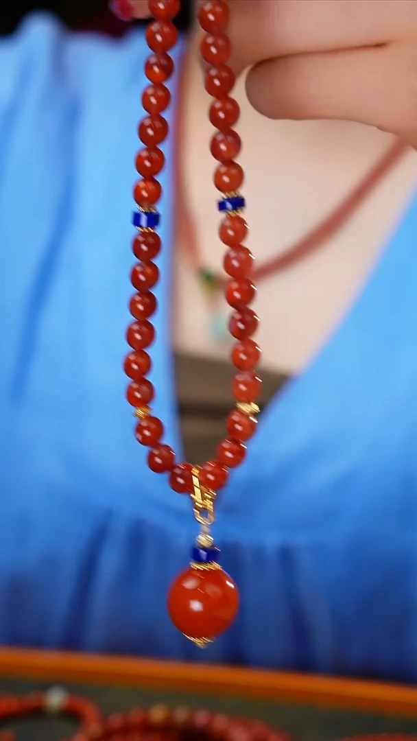 未镶嵌手链南红玛瑙川料锁骨链