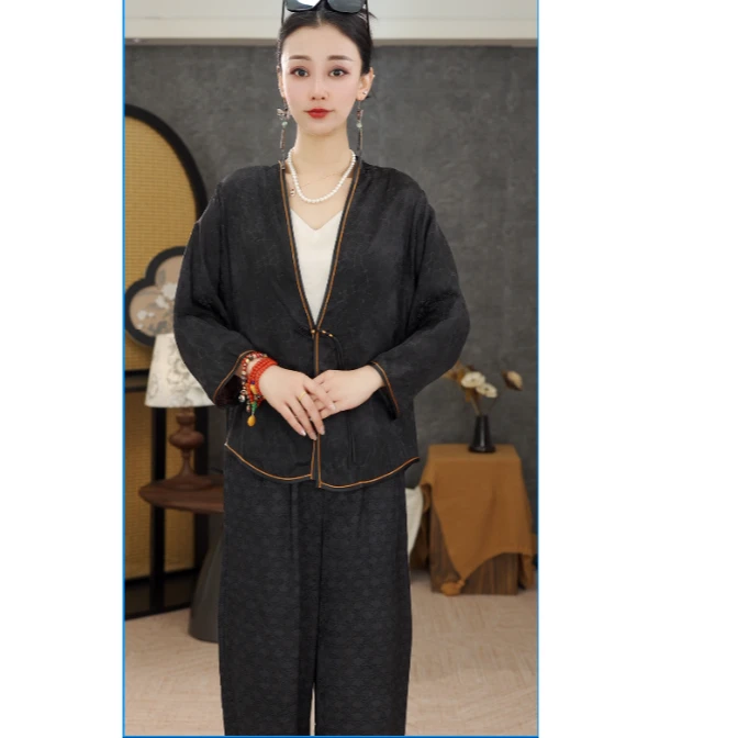 宽松大气桑蚕丝气质百搭香云纱女夏