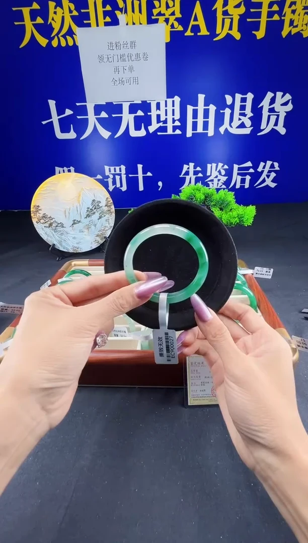 未镶嵌手镯石英质玉（非洲翠）真品上等纯天然非洲翠玉手镯石英质玉