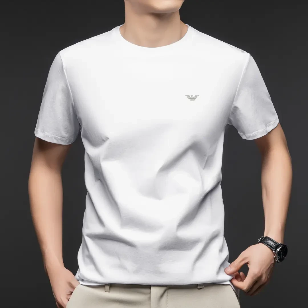 【骄傲的大叔专属 专卖店发货】轻奢短袖T恤夏季100%纯棉刺绣上衣男