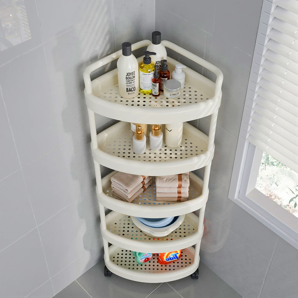 三角浴室卫生间置物架多层落地收纳架墙角洗澡间厕所拐角转角角落