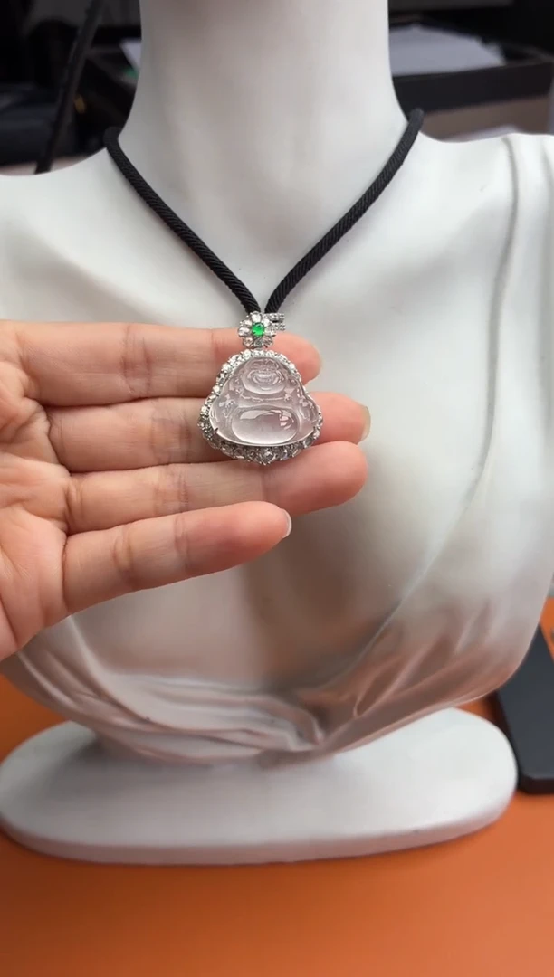 吊坠(不含链)18K金镶嵌翡翠21 佛公 33.2 26.5 4