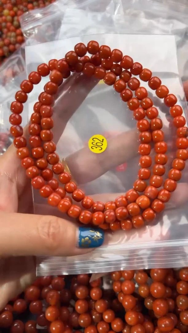 未镶嵌手串南红玛瑙6+