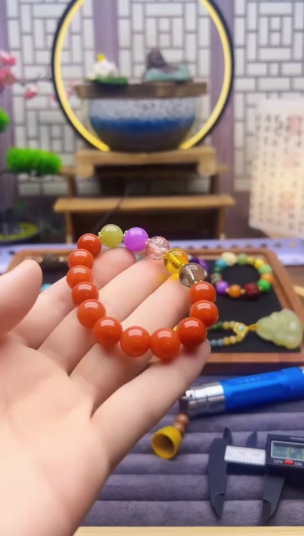 14K金镶嵌手链翡翠S418