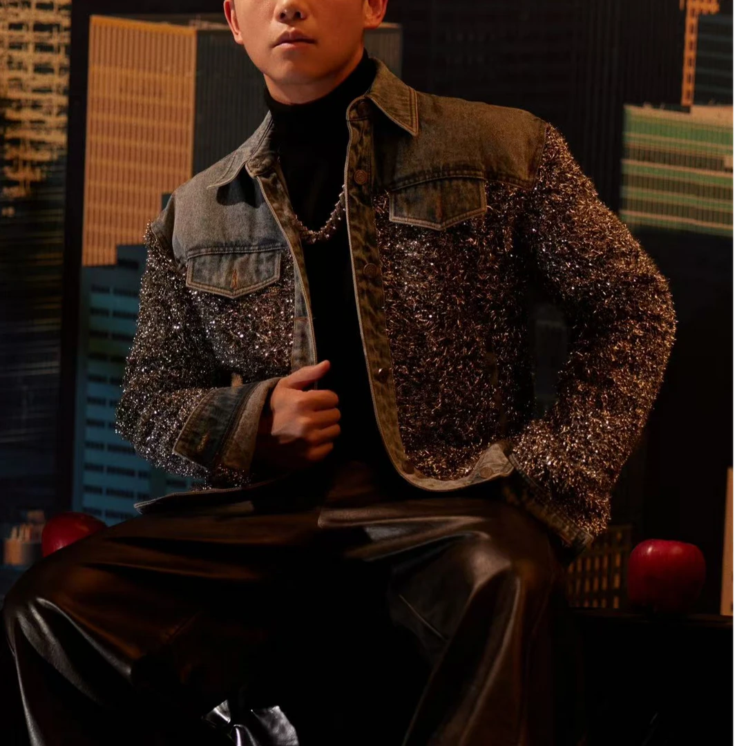 【DAQINGLIU】明星同款满天星外套DQAWBFW075