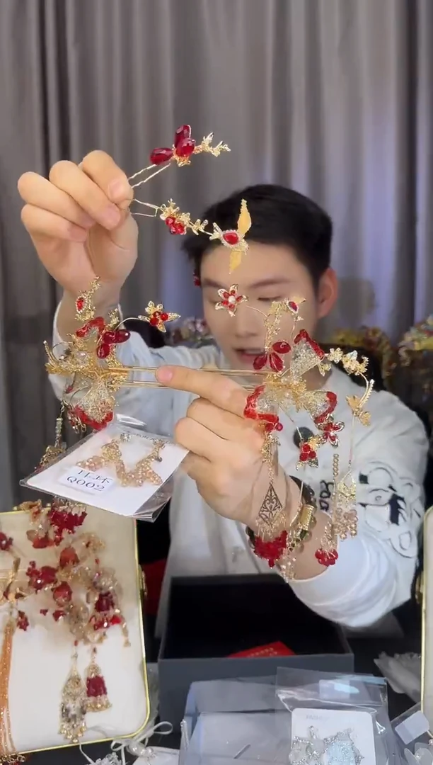 合金布艺新娘头饰9号