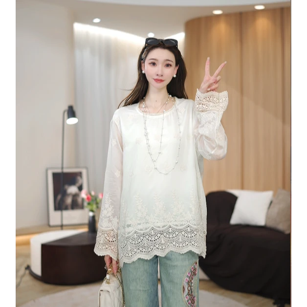 【春季新品】马克华菲女装新品气质百搭时尚印花衬衫