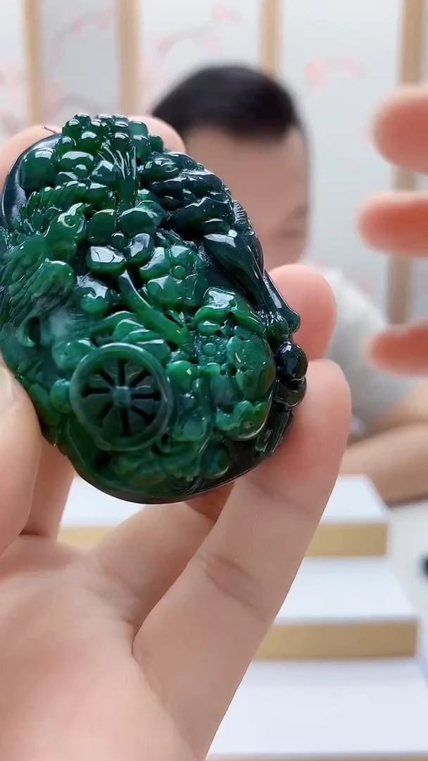 未镶嵌定制翡翠5161bb-毛货挂件72