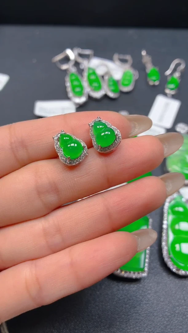 吊坠(不含链)银S925镶嵌翡翠2