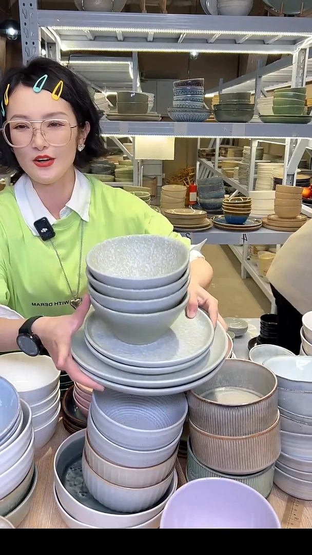 瓷158 外贸尾货高温釉下彩陶瓷餐具默认微瑕
