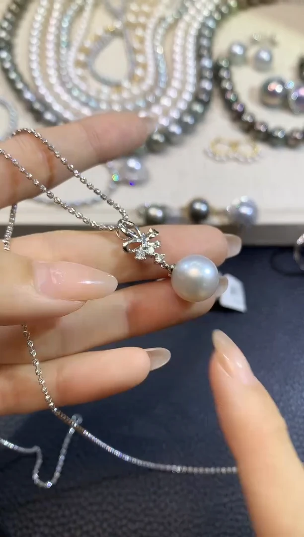 海水珍珠18K金镶嵌吊坠(不含链)Z48