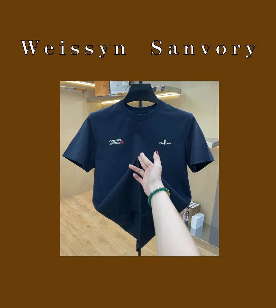 WTT-D-5589夏季新款短袖T恤休闲轻奢男装08-02
