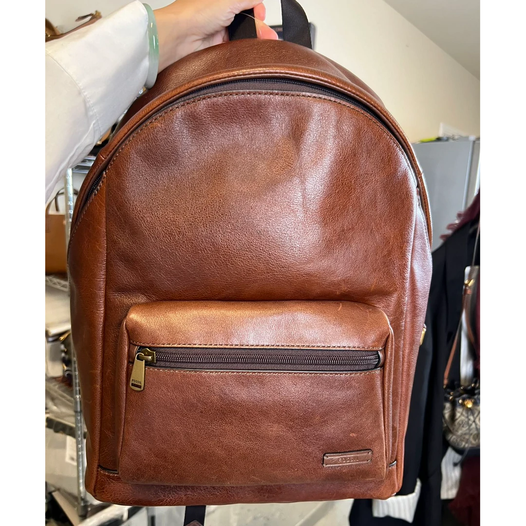 全新未使用  Fossil/化石 男士经典款大号双肩包