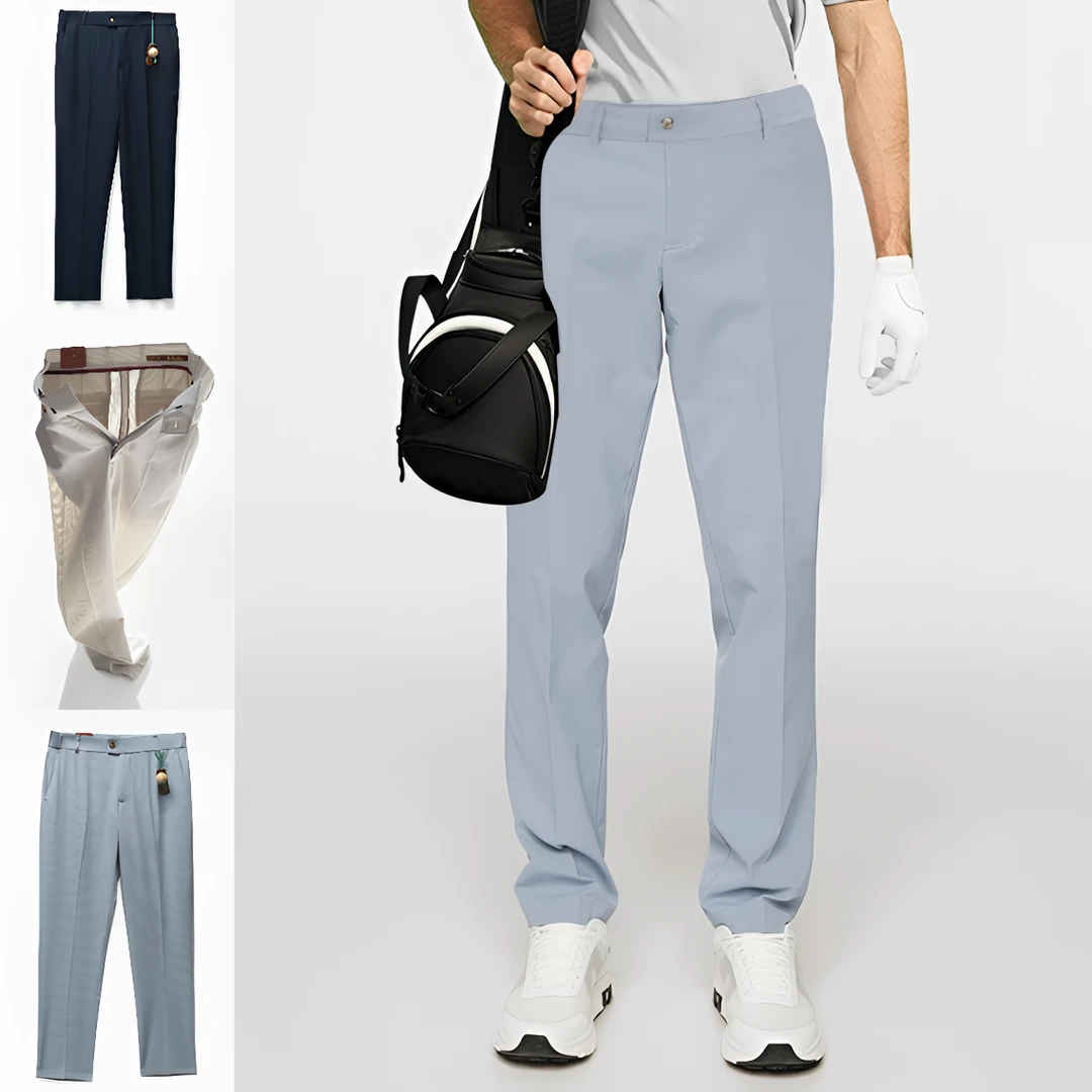 高净值穿搭！意奢夏季机织网眼速干透气四面弹力轻薄男商务休闲裤