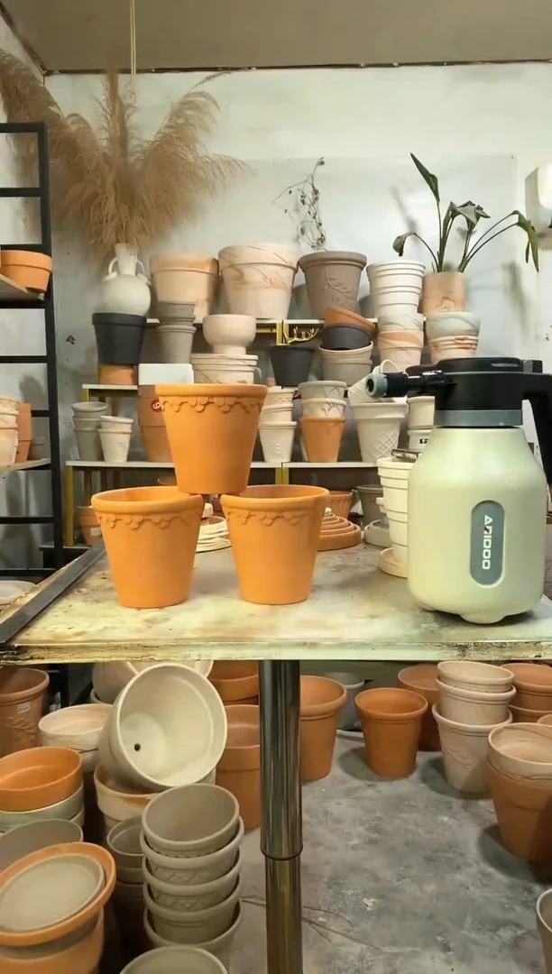 瑕疵无售后13*13红陶巴洛克 3盆无托