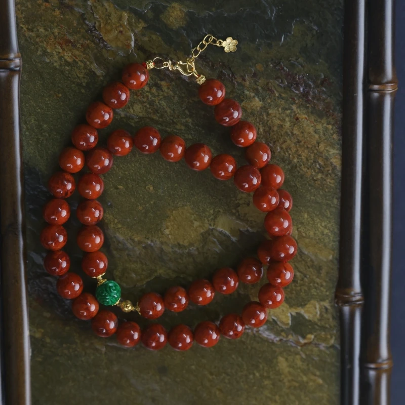 18k精品原矿南红项链/多样性发其一