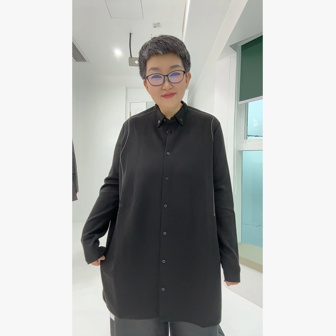 翻领默认领型中裙POLO领连衣裙春夏长袖百搭经典BXY2253653