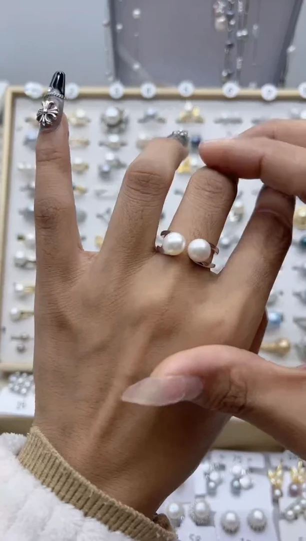 【闪购商品】淡水珍珠戒指合金29