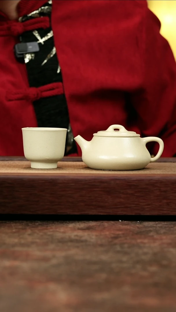 【闪购商品】紫砂茶杯梨皮本绿宜瓢