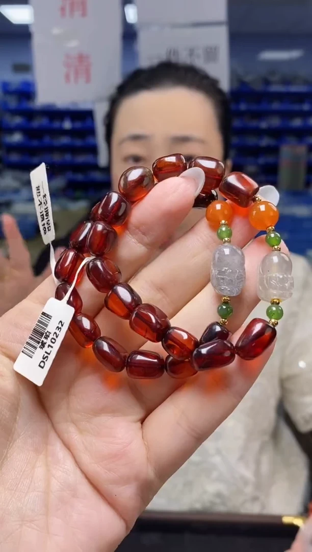 手链琥珀未镶嵌多样性发货发其一