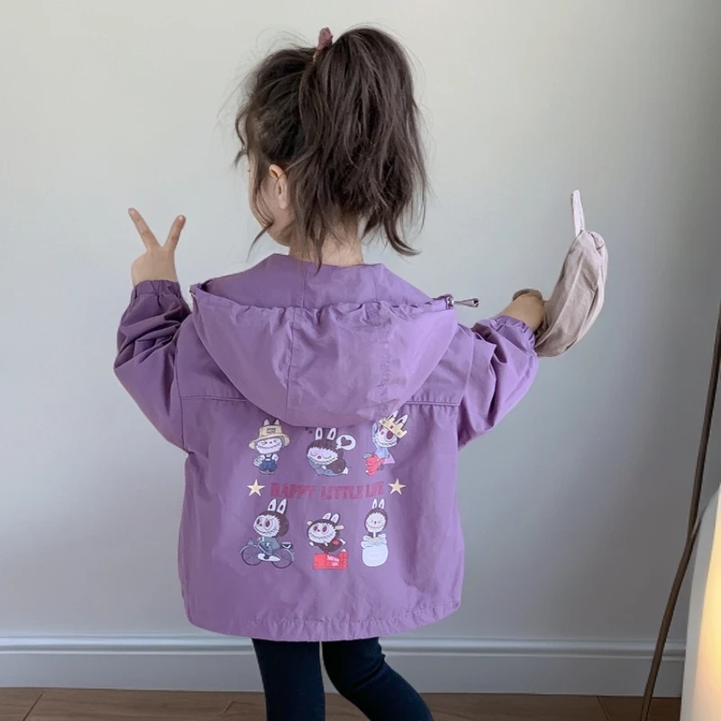 女童外套春秋2025新款洋气宝宝秋季开衫上衣儿童秋装拉布布冲锋衣