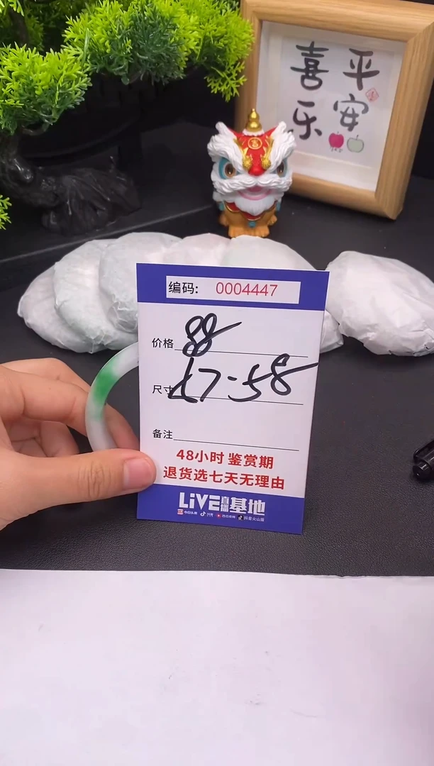 未镶嵌手镯翡翠0004447