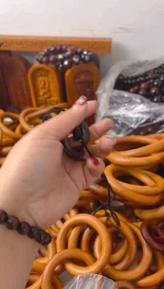 【闪购商品】枣木木雕乾坤圈微瑕25圈口一物一拍