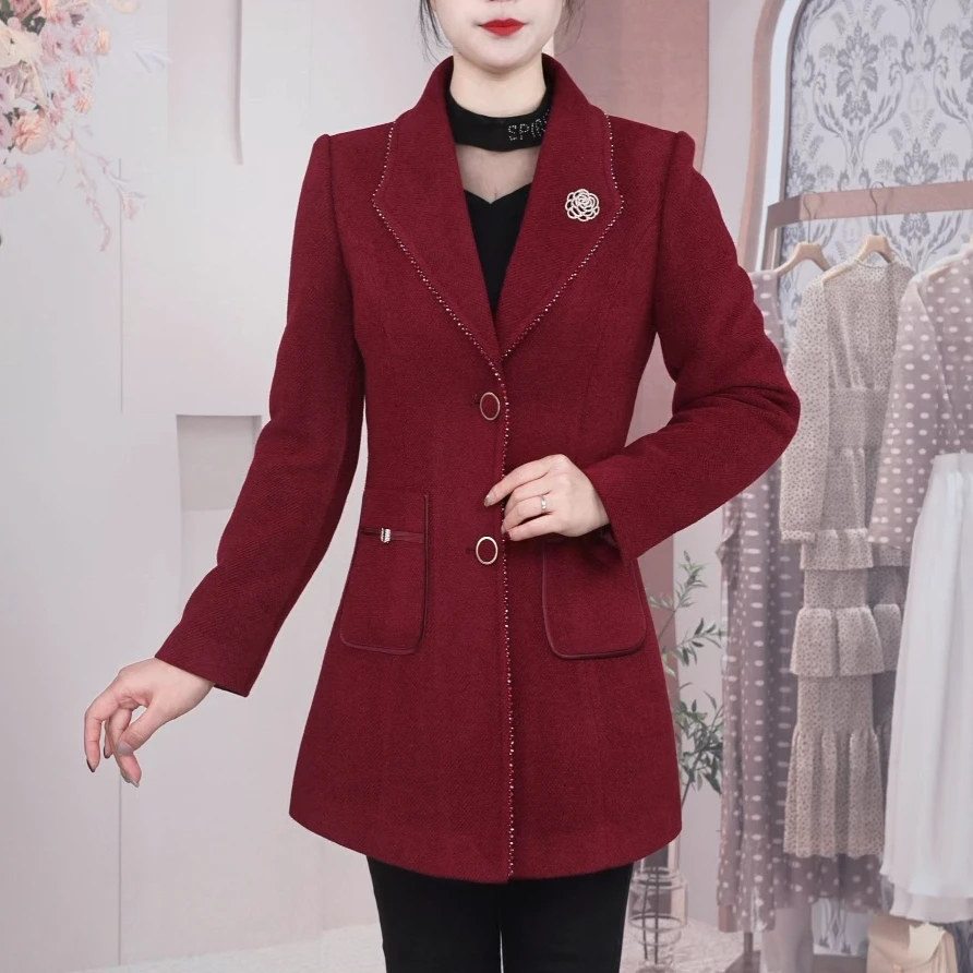 【娜魅女装】冬季新款加厚加棉气质减龄显瘦喜庆穿搭精致外套