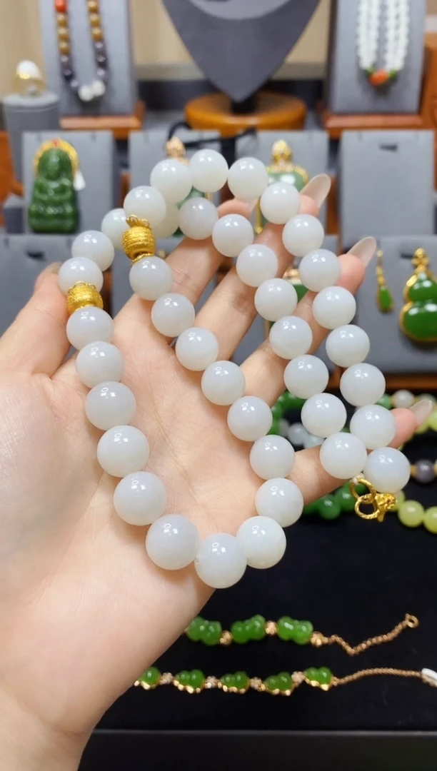 【闪购商品】和田玉羊脂DIY项链银S925镶嵌*