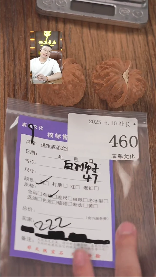 文玩核桃把件460白狮子表弟文化