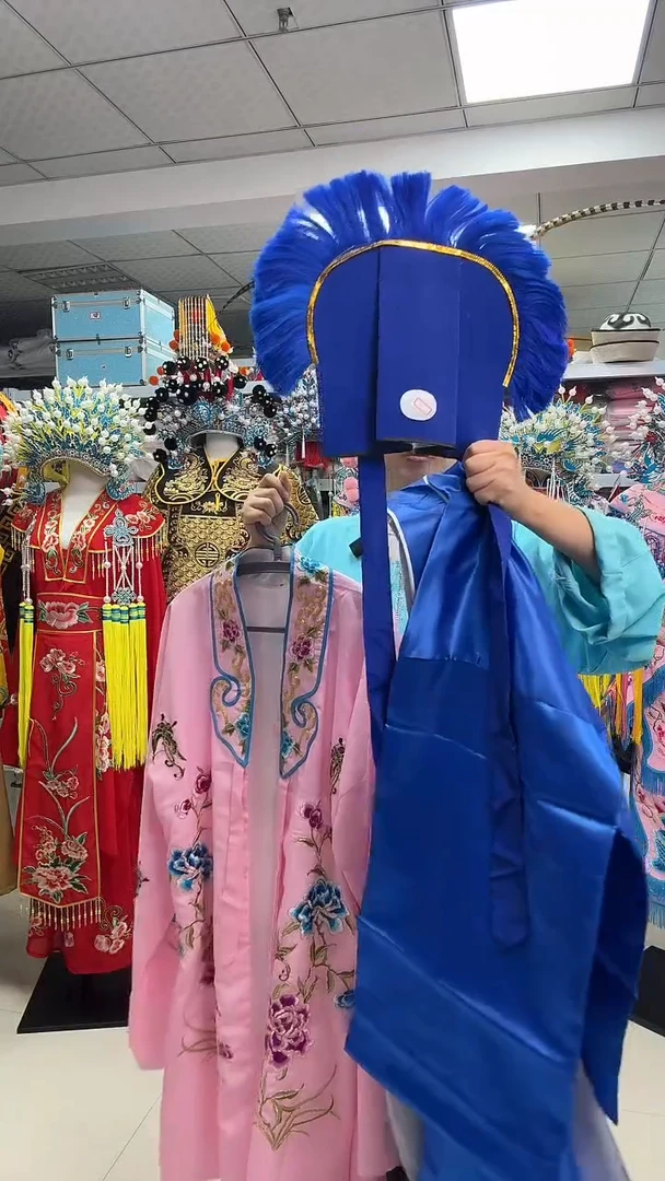 金**术戏曲素道袍+鸭尾巾+水袖