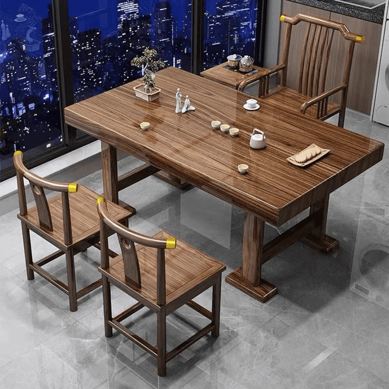 阳台功夫茶几泡茶台大板家用办公全套茶桌小全实木茶桌