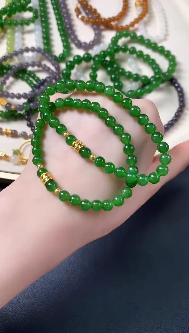 手串未镶嵌和田玉多样性发其一D408|1800