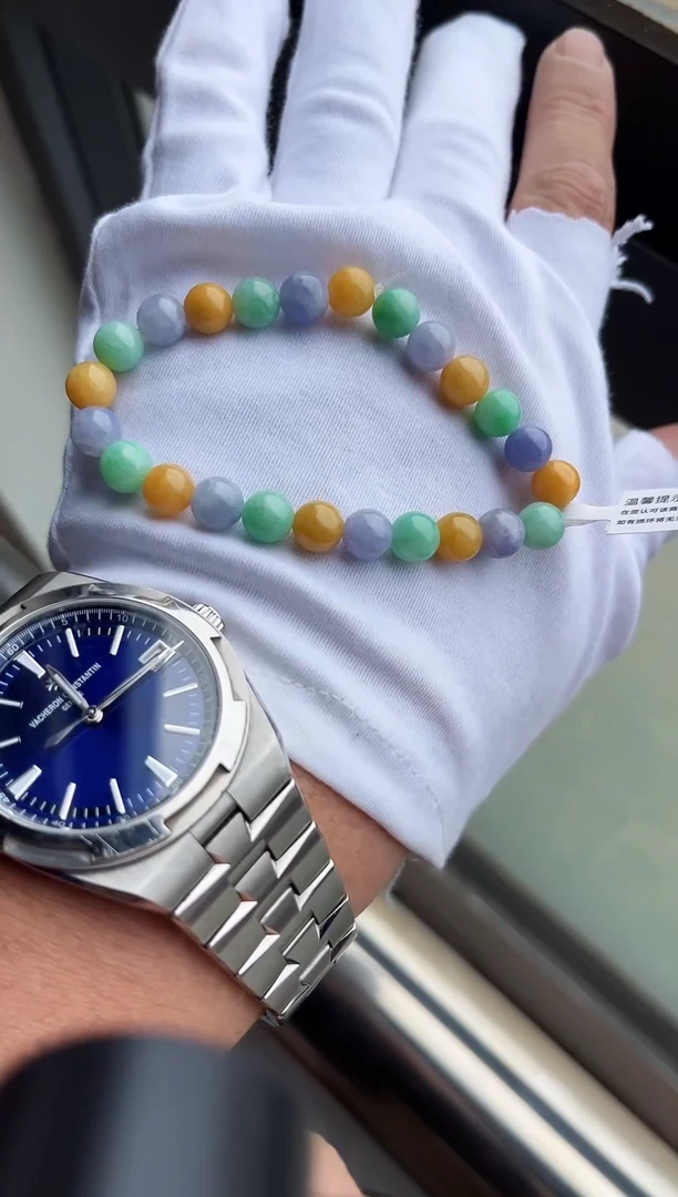 散珠翡翠翡翠手串卡7