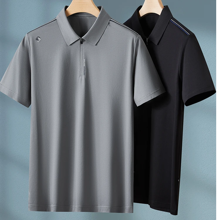 高大胖大码男装夏季翻领POLO衫加大加肥短袖