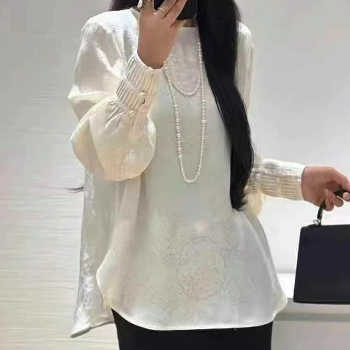 衣狂家--新款提花新中式长袖衬衣气质百搭5008