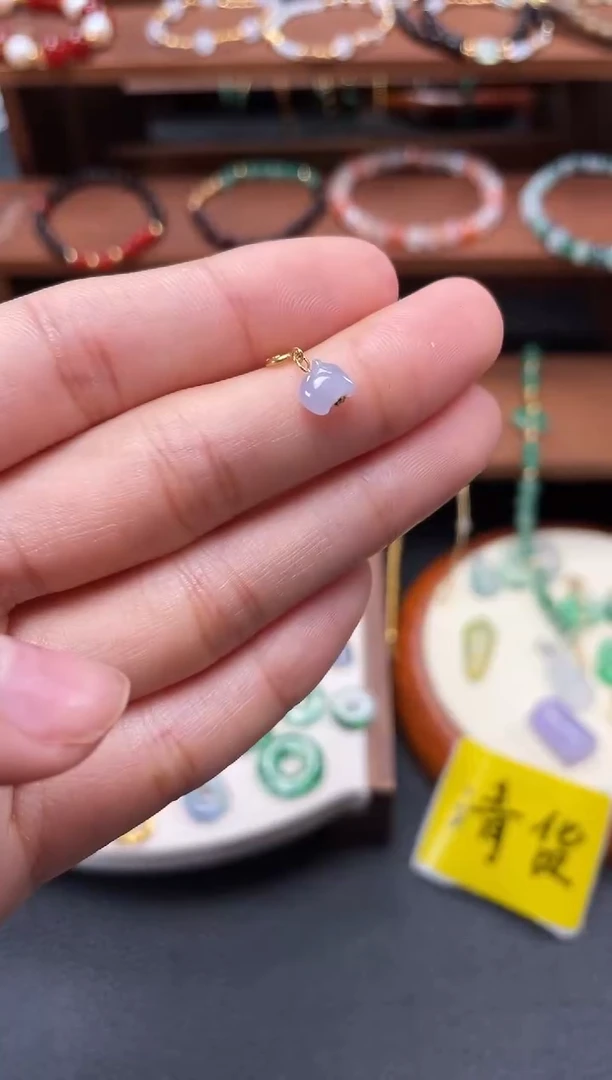 【闪购商品】翡翠吊坠(不含链)18K金镶嵌一个  JK631