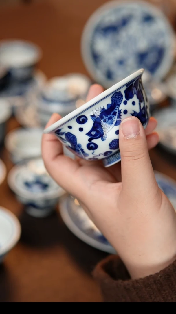 鱼藻满鳜压手主人杯